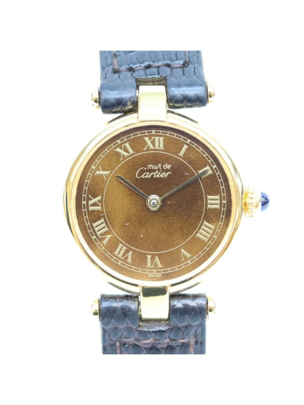 Cartier Must Vendome SM Vermeil Mahogany Brown Dial Watch